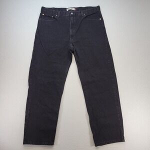 Levis 550 Jeans‎ Mens 42x32* Black Relaxed Straight High Rise Dark Wash Denim